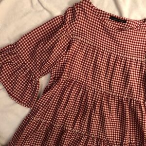 zara gingham dress